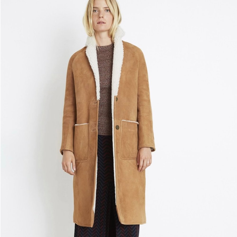 NEW Shearling Reversible Coat in Tan and Cream--Apiece Apart, Les Nubes